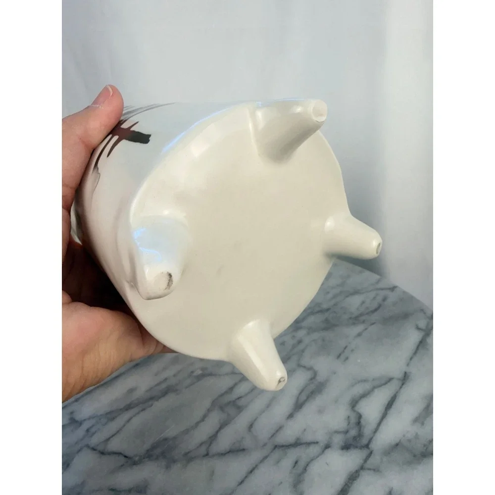 Modern Ceramic Pine Tree Footed Vase Planter 8.5